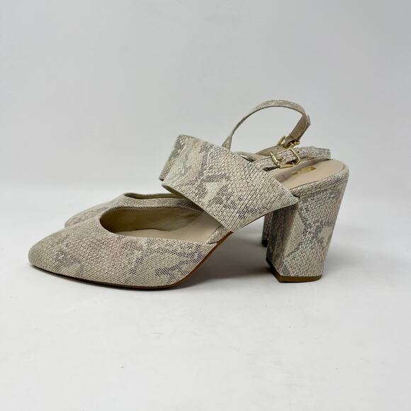 BC Footwear Value Heel in Natural Snake Fabric - Picture 4 of 9